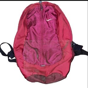 COPY - Nike Red and Black large backpack front vertical zipper pocket padded st…
